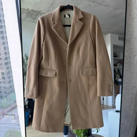 J. Crew Wool Cashmere Camel Pea Coat - Picture 2 of 9